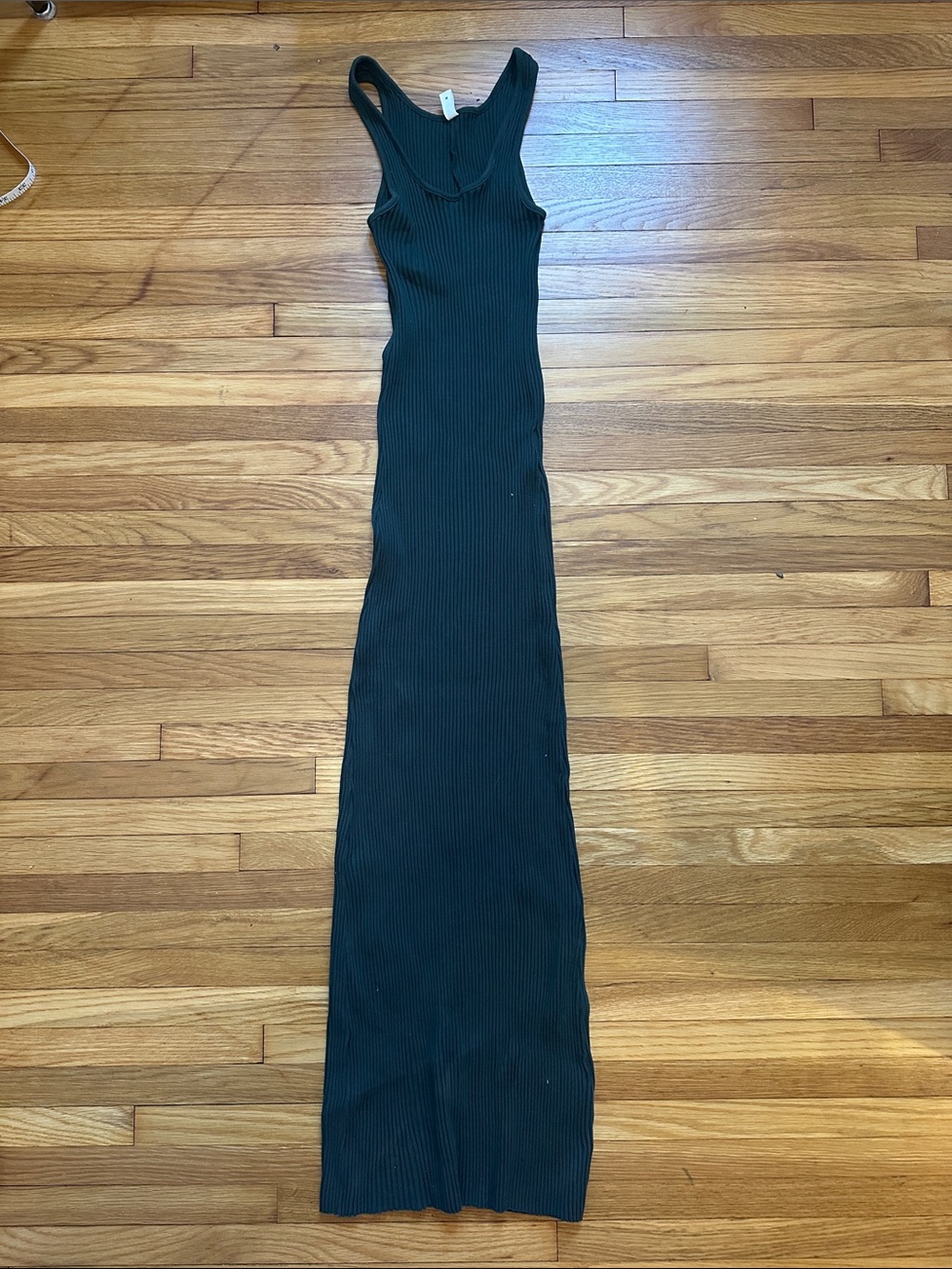 Kotn ribbed midi dress, dark green